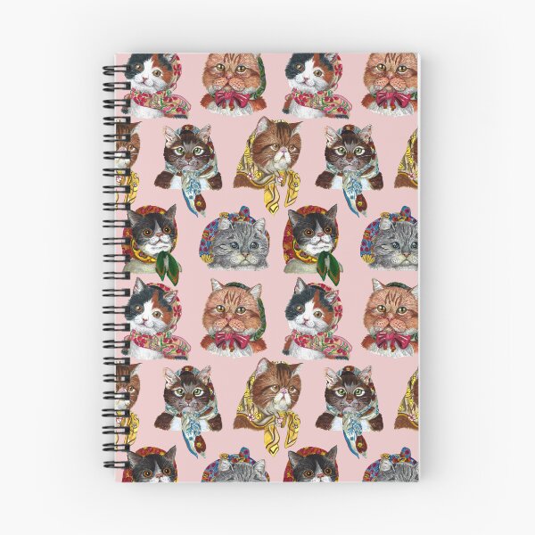 Item preview, Pink Cats in Cozy Scarves Pattern designed and sold by ReaDillo.