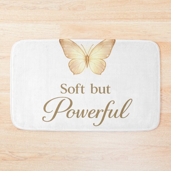 Item preview, Soft but Powerful Butterfly Minimal Aesthetic Feminine Quote designed and sold by DreamelleStudio.