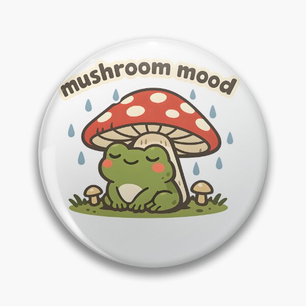 Item preview, Current Status: Mushroom Mood | Aesthetic Frog & Rain Cottagecore designed and sold by Naviora.