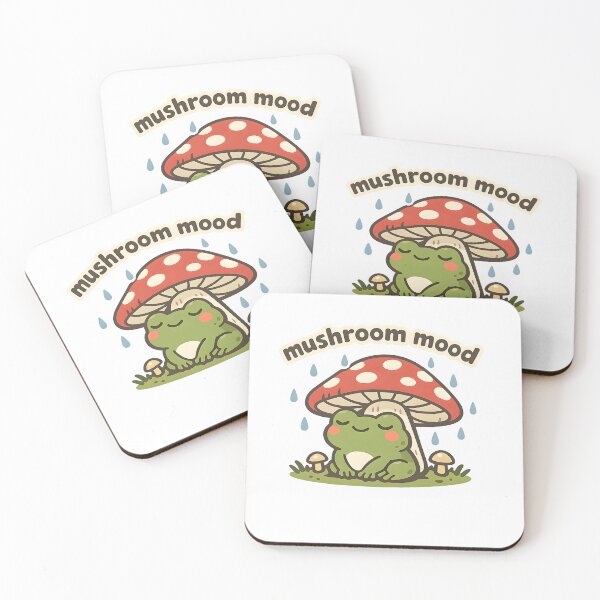 Item preview, Current Status: Mushroom Mood | Aesthetic Frog & Rain Cottagecore designed and sold by Naviora.