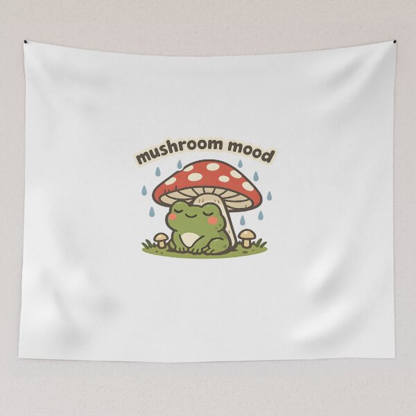 Item preview, Current Status: Mushroom Mood | Aesthetic Frog & Rain Cottagecore designed and sold by Naviora.