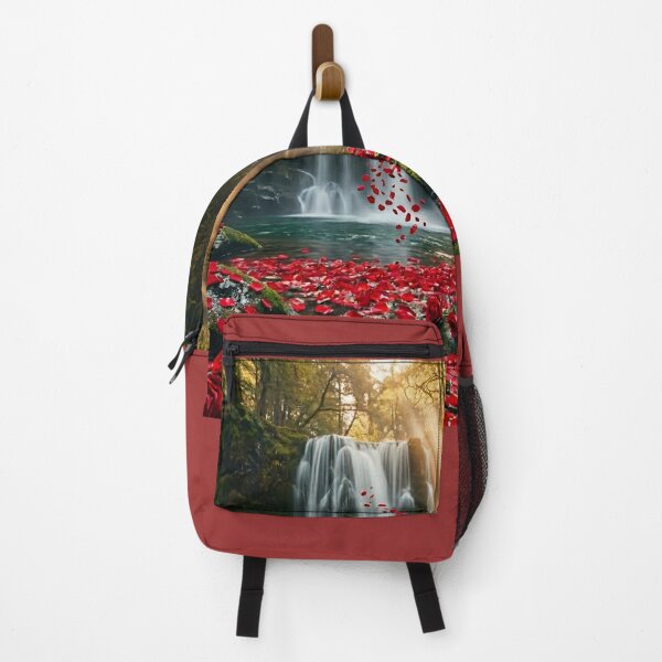 Item preview, Magical Waterfall with Floating Red Rose Petals  designed and sold by NadinGerasi.