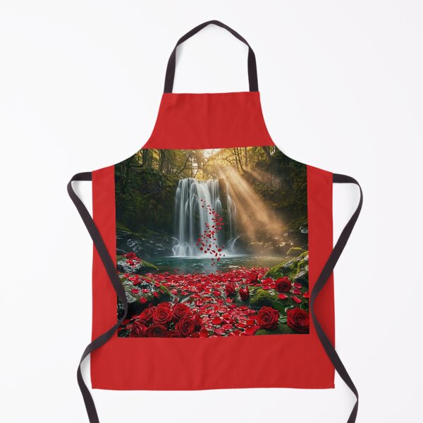 Item preview, Magical Waterfall with Floating Red Rose Petals designed and sold by NadinGerasi.