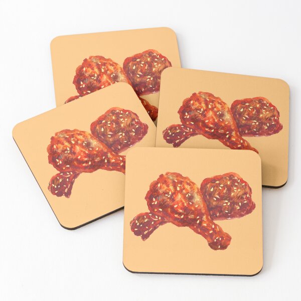 Item preview, Watercolor Korean Sweet and Spicy Chicken designed and sold by Rin_Art.