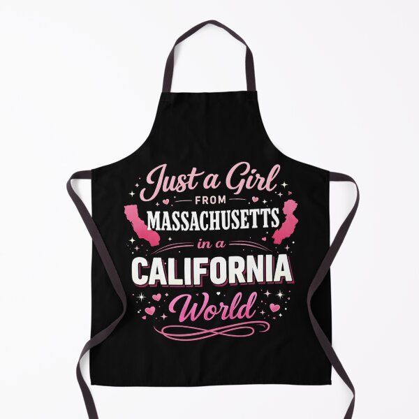 Item preview, Just a Girl from Massachusetts Living in a California World – Cute Long Distance State Pride Gift designed and sold by THREE LITTLE BEANS.