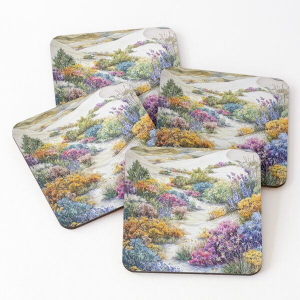 Item preview, Desert Super Bloom — Colorful Wildflower Landscape Watercolor Wall Art designed and sold by EG Creativity Art.