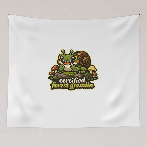Item preview, "Certified Forest Gremlin" | Aesthetic Snail Frog & Mushroom Core designed and sold by Naviora.