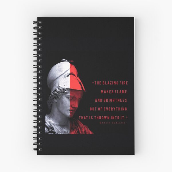 Item preview, The Blazing Fire Makes Flame – Marcus Aurelius Stoic Quote Spartan Helmet Art designed and sold by SirPercival117.