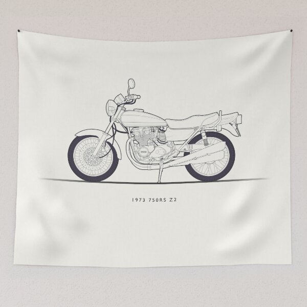 Item preview, The Art of Wheels: Kawasaki 750RS Z2 - Line Art designed and sold by anuaramir.