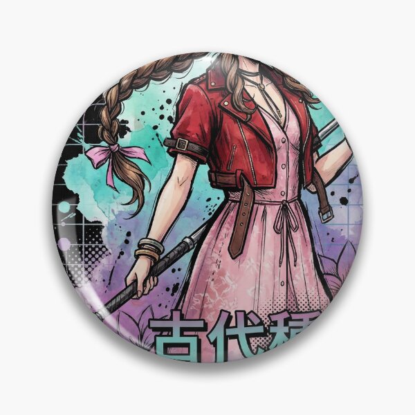 Item preview, Final Fantasy VII Aerith Gainsborough Pink Dress Flower Girl Design designed and sold by Senpaiwaves.
