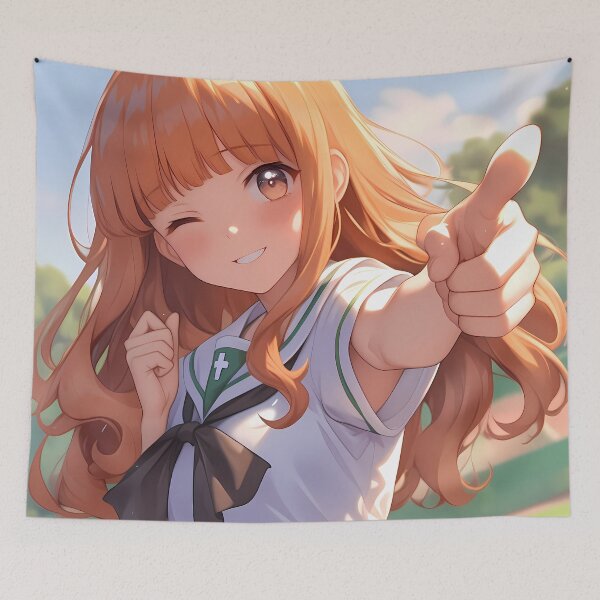 Item preview, Saori Takebe Girls Und Panzer Playful Wink School Uniform Energy designed and sold by SuperTeamCanada.
