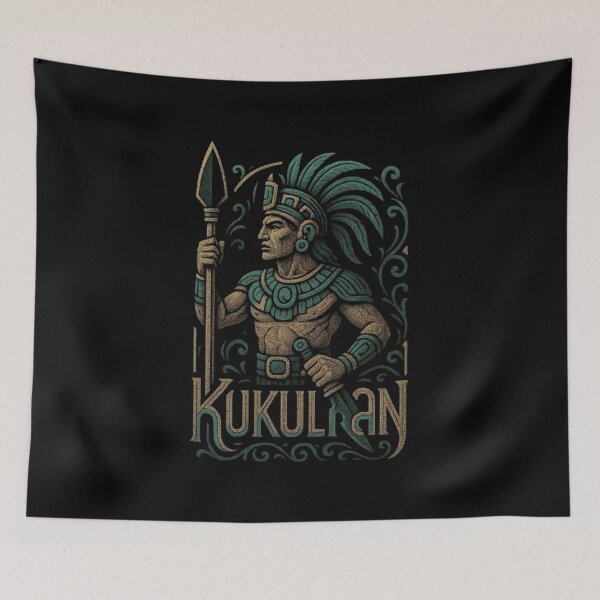 Item preview, Mayan Warrior Kukulkan Design, Ancient Maya King, Feathered Serpent God, Aztec and Maya Mythology, Mayan Battle Warrior, Kukulkan God Shirt, Mayan Culture Art, Ancient Civilization Warrior designed and sold by Typologystudios.