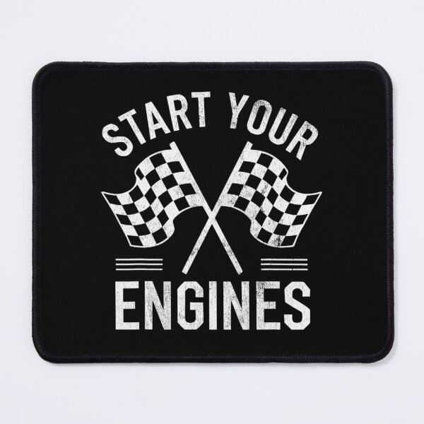 Item preview, Start Your Engines Vintage Race Car Checkered Flag Racing Graphic designed and sold by alber-garnell.