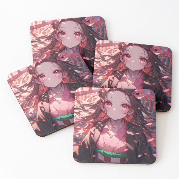 Item preview, Nezuko Kamado Demon Slayer Cherry Blossom Smile Soft Glow designed and sold by SuperTeamCanada.
