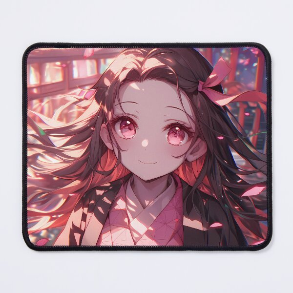 Item preview, Nezuko Kamado Demon Slayer Cherry Blossom Smile Soft Glow designed and sold by SuperTeamCanada.