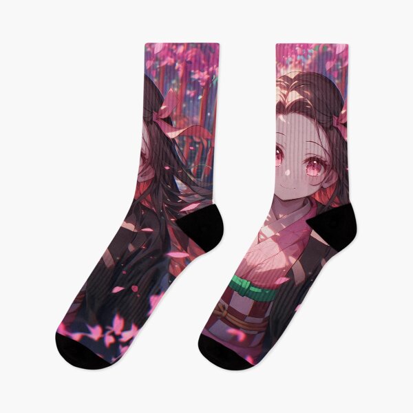 Item preview, Nezuko Kamado Demon Slayer Cherry Blossom Smile Soft Glow designed and sold by SuperTeamCanada.