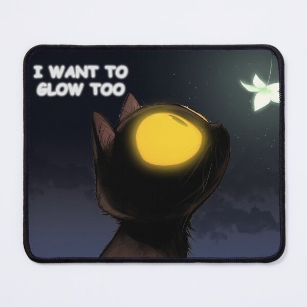 Item preview, I Want To Glow Too Black Cat Aesthetic Art ⭐ designed and sold by PastelPanicCo.