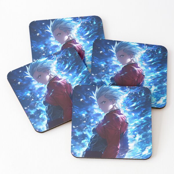 Item preview, Archer Fate Stay Night Blue Energy Lightning White Hair Anime Boy designed and sold by SuperTeamCanada.