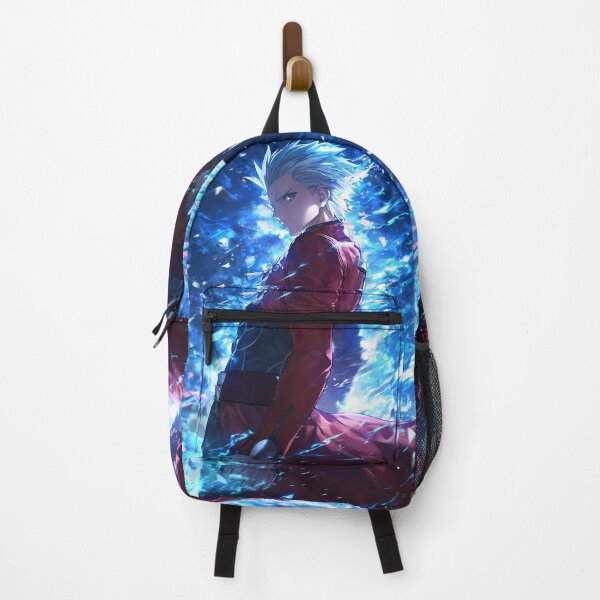 Item preview, Archer Fate Stay Night Blue Energy Lightning White Hair Anime Boy designed and sold by SuperTeamCanada.