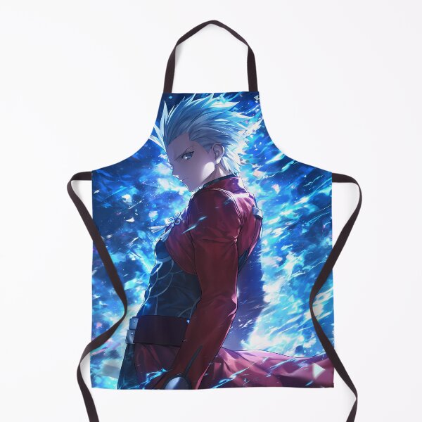Item preview, Archer Fate Stay Night Blue Energy Lightning White Hair Anime Boy designed and sold by SuperTeamCanada.