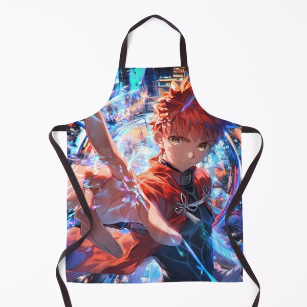 Item preview, Shirou Emiya Fate Stay Night City Neon Motion Orange Hair Anime Boy designed and sold by SuperTeamCanada.