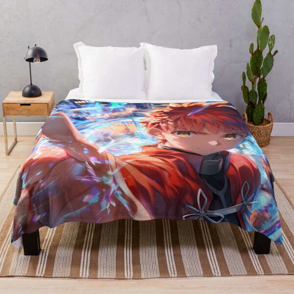 Item preview, Shirou Emiya Fate Stay Night City Neon Motion Orange Hair Anime Boy designed and sold by SuperTeamCanada.