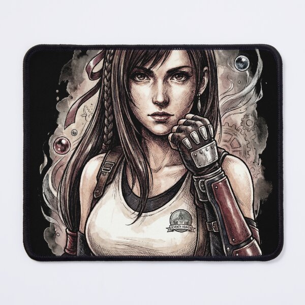 Item preview, Final Fantasy 7 Tifa Lockhart Long Dark Hair Design designed and sold by Senpaiwaves.