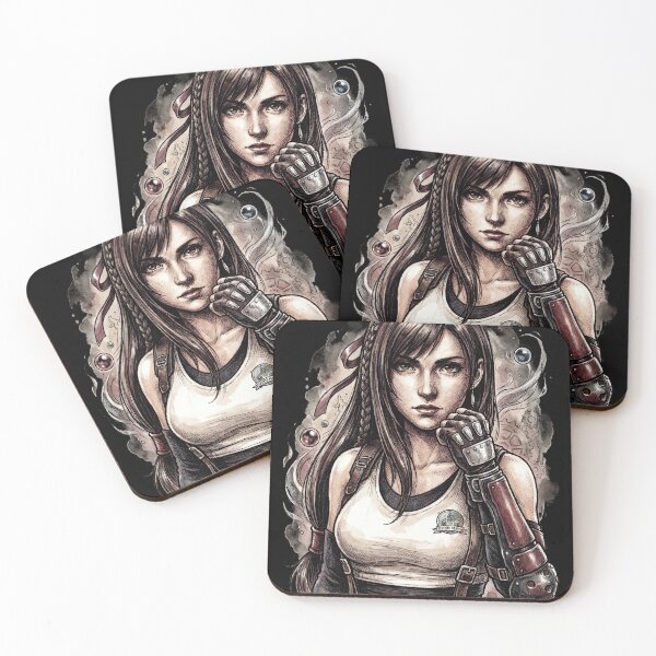 Item preview, Final Fantasy 7 Tifa Lockhart Long Dark Hair Design designed and sold by Senpaiwaves.