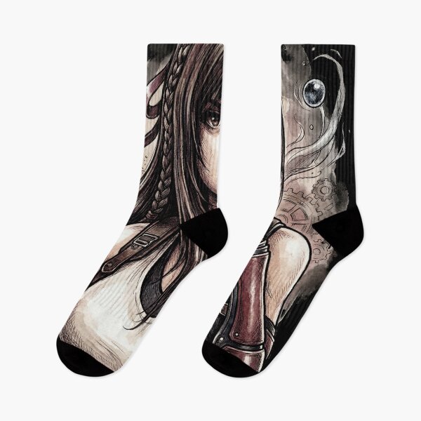 Item preview, Final Fantasy 7 Tifa Lockhart Long Dark Hair Design designed and sold by Senpaiwaves.