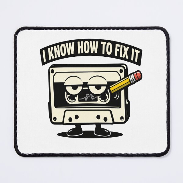 Item preview, Funny Cassette Tape Meme T-Shirt – I Know How To Fix It, Trust Me Bro Retro Humor Design designed and sold by MartBook.