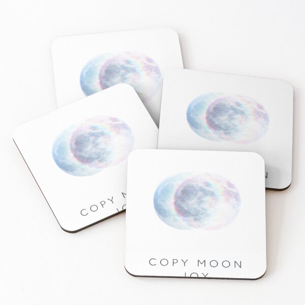Item preview, Copy Moon Joy Glitch Aesthetic Sticker | Iridescent Moon Vaporwave Design designed and sold by Elviqus Shop.