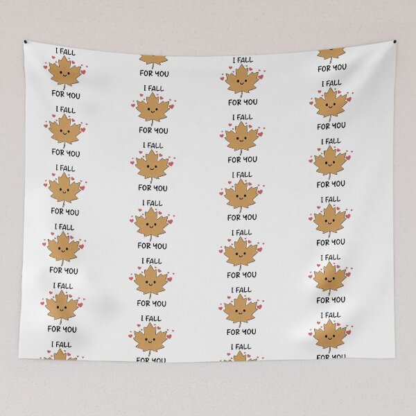 Item preview, I Fall For You – Cute Autumn Maple Leaf Love Pun Fall Aesthetic Design designed and sold by klebtgut.