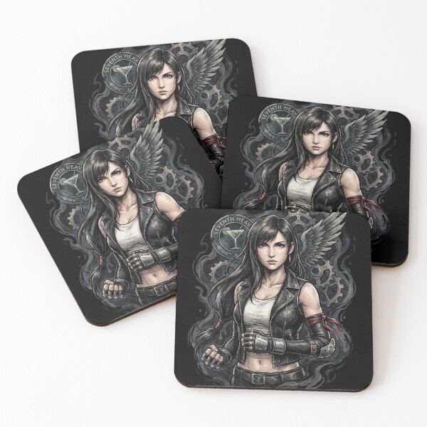 Item preview, Final Fantasy 7 Tifa Seventh Heaven Bar Fighter Art designed and sold by Senpaiwaves.