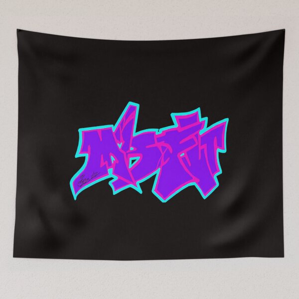 Item preview, Misfit  Purple-Pink Graffiti With Neon Effect designed and sold by Hybrid-Mind.
