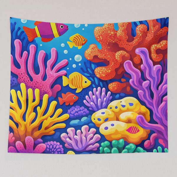 Item preview, Vibrant Coral Reef Illustration – Tropical Underwater Art designed and sold by MyTutina.