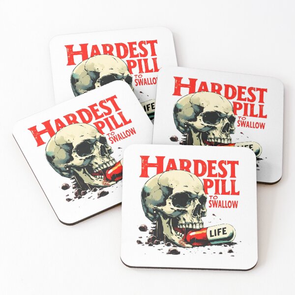 Item preview, Hardest Pill To Swallow Life Skull Dark Humor Graphic Shirt designed and sold by LunaMagicStudio.