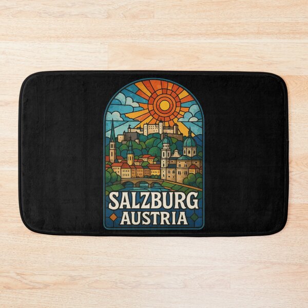 Item preview, Salzburg Austria Stained Glass Art Travel designed and sold by TomFrontierArt.