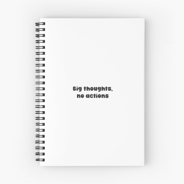 Item preview, Big Thoughts No Actions — Bold Funky Typography Quote Print | Relatable Millennial Humor designed and sold by Just Vibing Co.