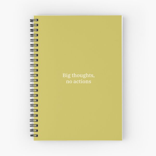Item preview, Big Thoughts No Actions — Retro Olive Serif Quote Print | Funny Relatable Humor designed and sold by Just Vibing Co.