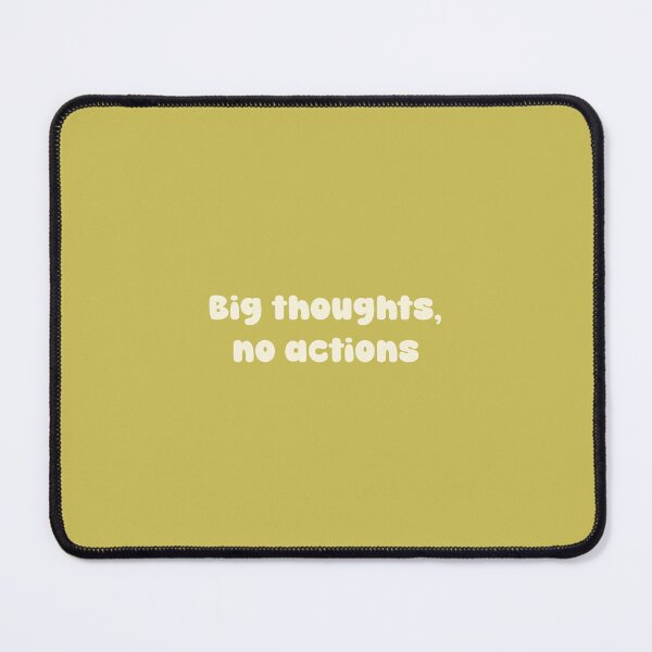 Item preview, Big Thoughts No Actions — Funky Retro Green Quote Print | Relatable Millennial Humor designed and sold by Just Vibing Co.