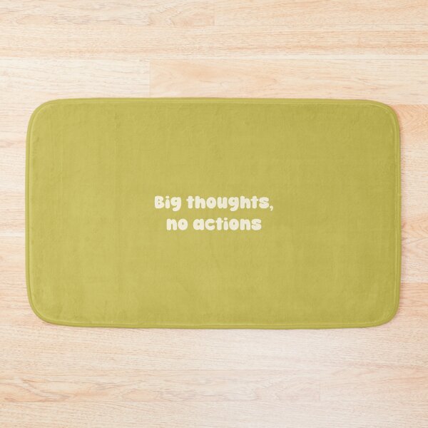 Item preview, Big Thoughts No Actions — Funky Retro Green Quote Print | Relatable Millennial Humor designed and sold by Just Vibing Co.