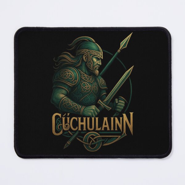 Item preview, Cú Chulainn Celtic Warrior Design, Irish Mythology Hero Shirt, Ulster Warrior, Gaelic Legend, Celtic Hero, Ancient Ireland Warrior, Mythic Fighter Art designed and sold by Typologystudios.