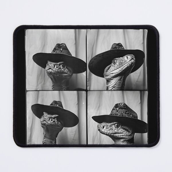 Item preview, Snake Wearing Cowboy Hat Vintage Photobooth Aesthetic Western Serpent Snake Art designed and sold by SiddoMingalo.