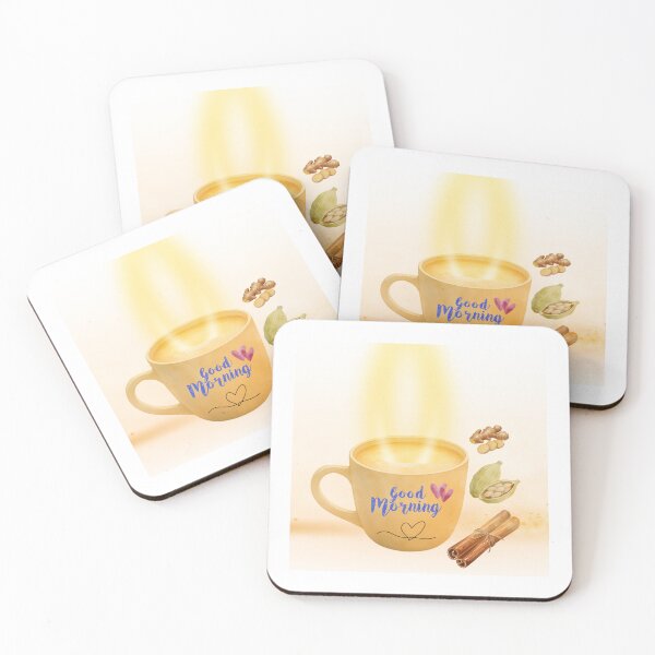 Item preview, Good Morning Masala Chai Watercolor Art - Spiced Tea Lover Gift designed and sold by MidhwikaDesigns.