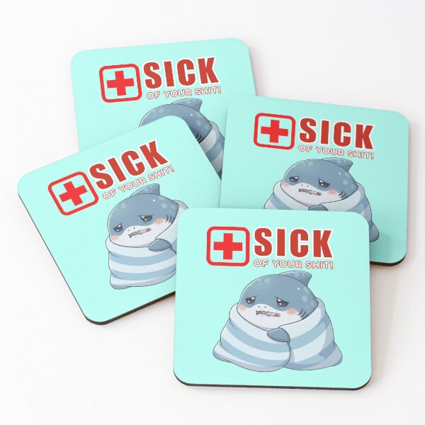 Item preview, Sick Of Your Shit Funny Shark designed and sold by Nature's Chibis.