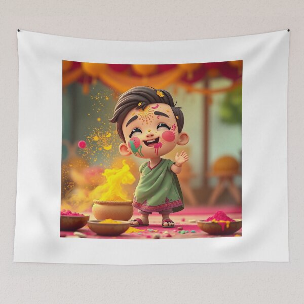 Item preview, Holi Child Celebration Sticker  designed and sold by Teewave-Ashish.