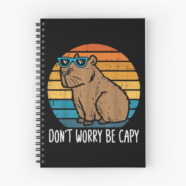 Item preview, Don't Worry Be Capy Funny Capybara Retro Sunset Sunglasses Chill Animal Pun designed and sold by SiddoMingalo.