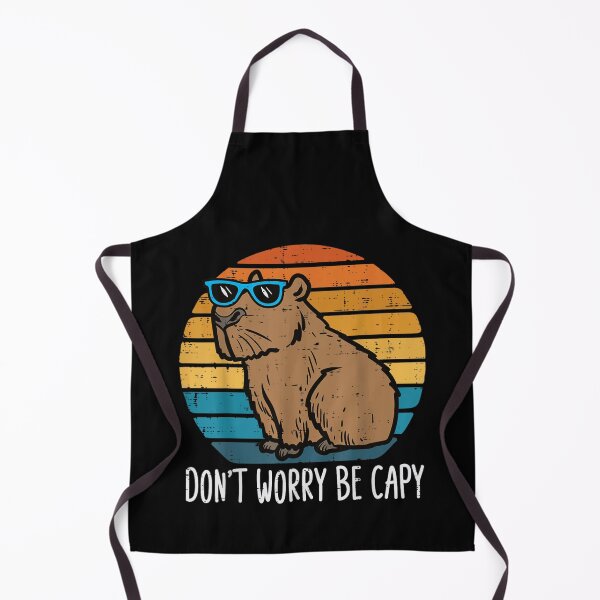Item preview, Don't Worry Be Capy Funny Capybara Retro Sunset Sunglasses Chill Animal Pun designed and sold by SiddoMingalo.