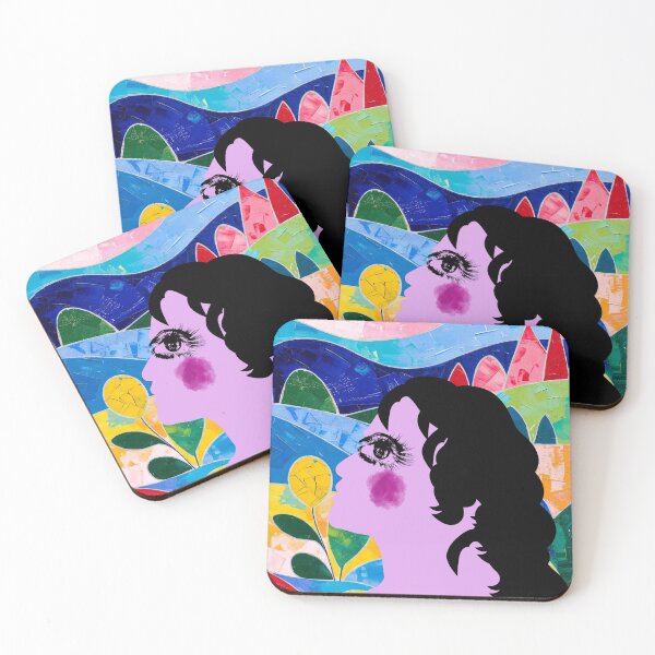 Aperçu de l'œuvre Dame mauve aux cheveux noirs créée et vendue par GasconyPassion.