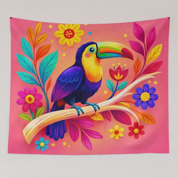 Item preview, Radiant Tropical Toucan Art – Colorful Jungle Bird Illustration designed and sold by MyTutina.
